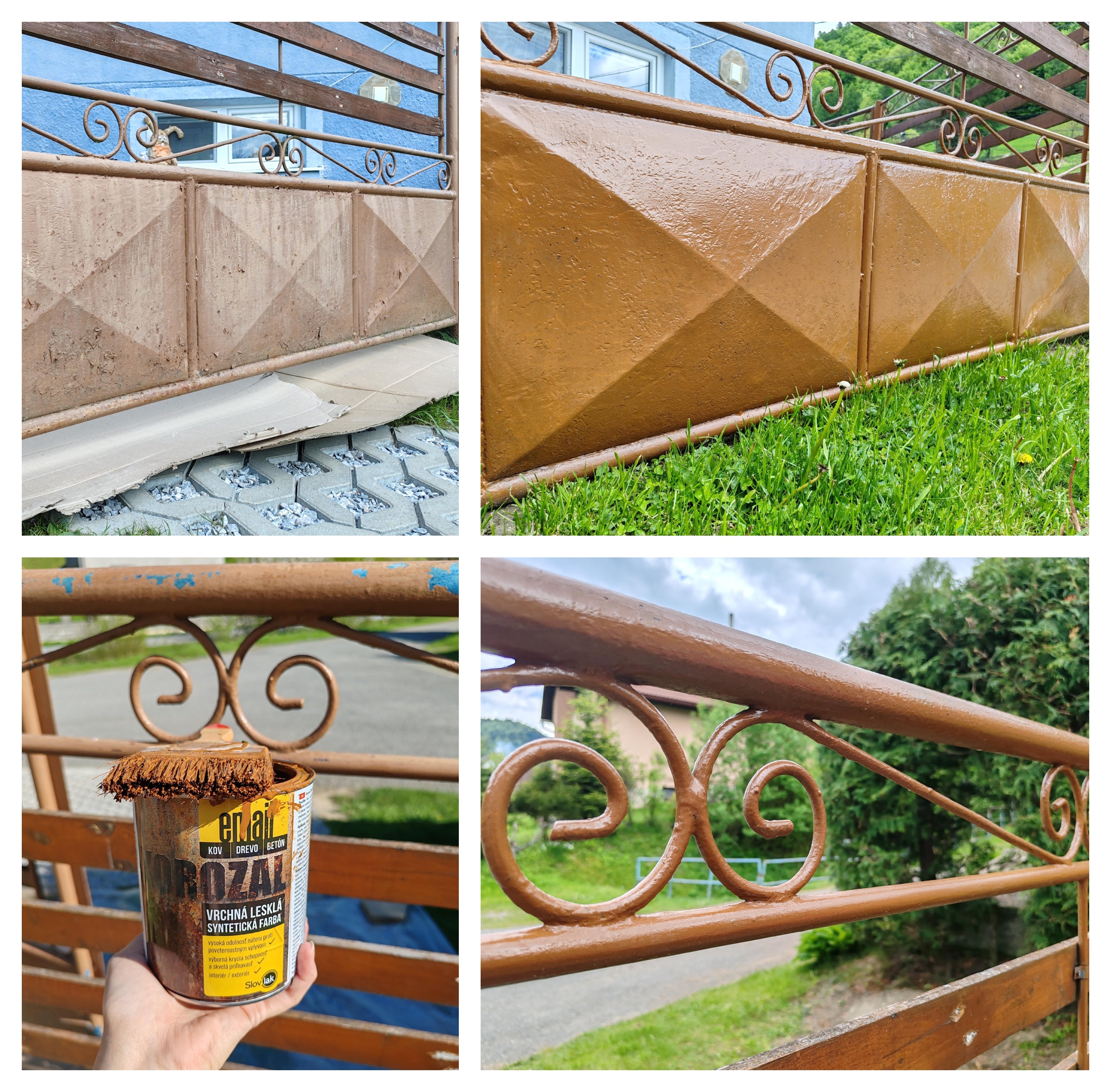 Slovlak Email Korozal farba na kov - Premena starej brány