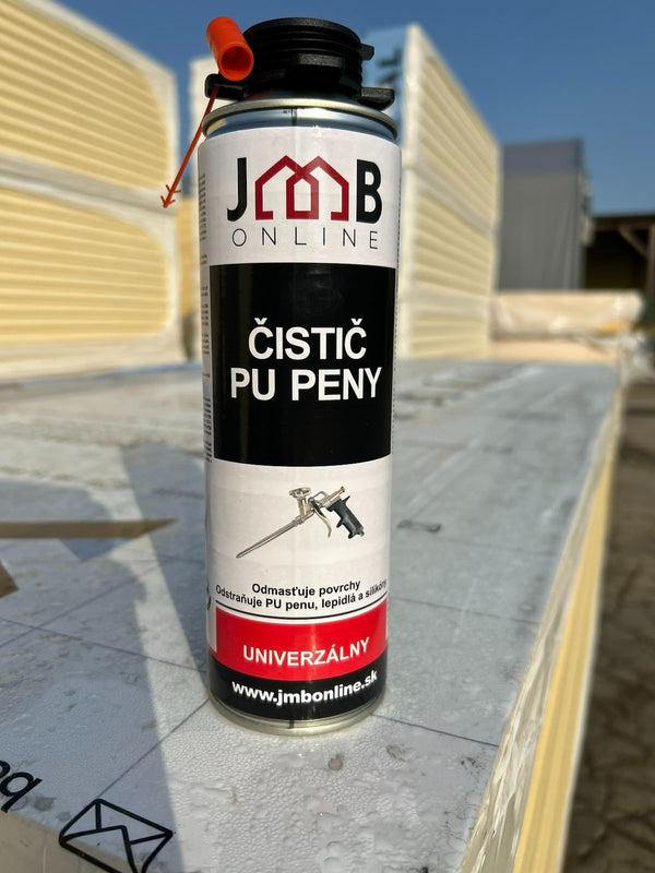 Novinka ve svete JMB stavebných materiálov! JMB Univerzálny čistič PU peny 500 ml