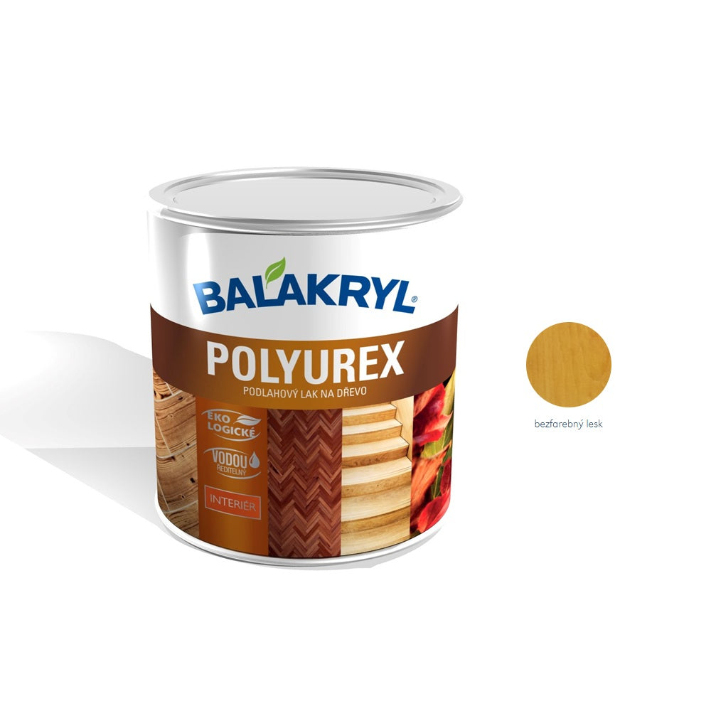 BALAKRYL POLYUREX vodou riediteľný interiérový podlahový lak na drevo lesk