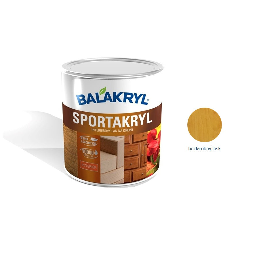 BALAKRYL SPORTAKRYL vodou riediteľný interiérový lak na drevo - lesk