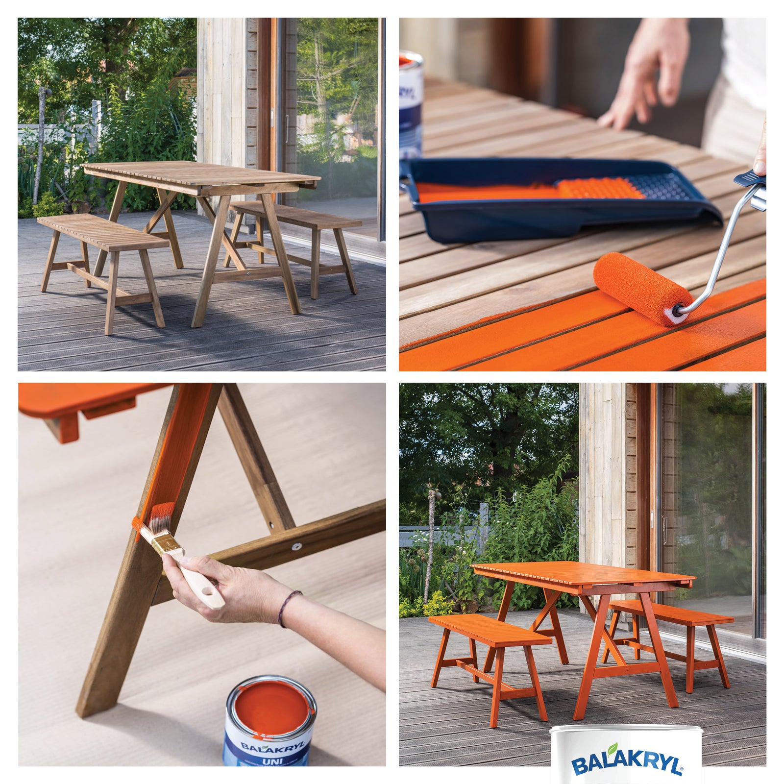 BALAKRYL UNI MAT vodou riediteľná ekologická farba na drevo a kov_použitie