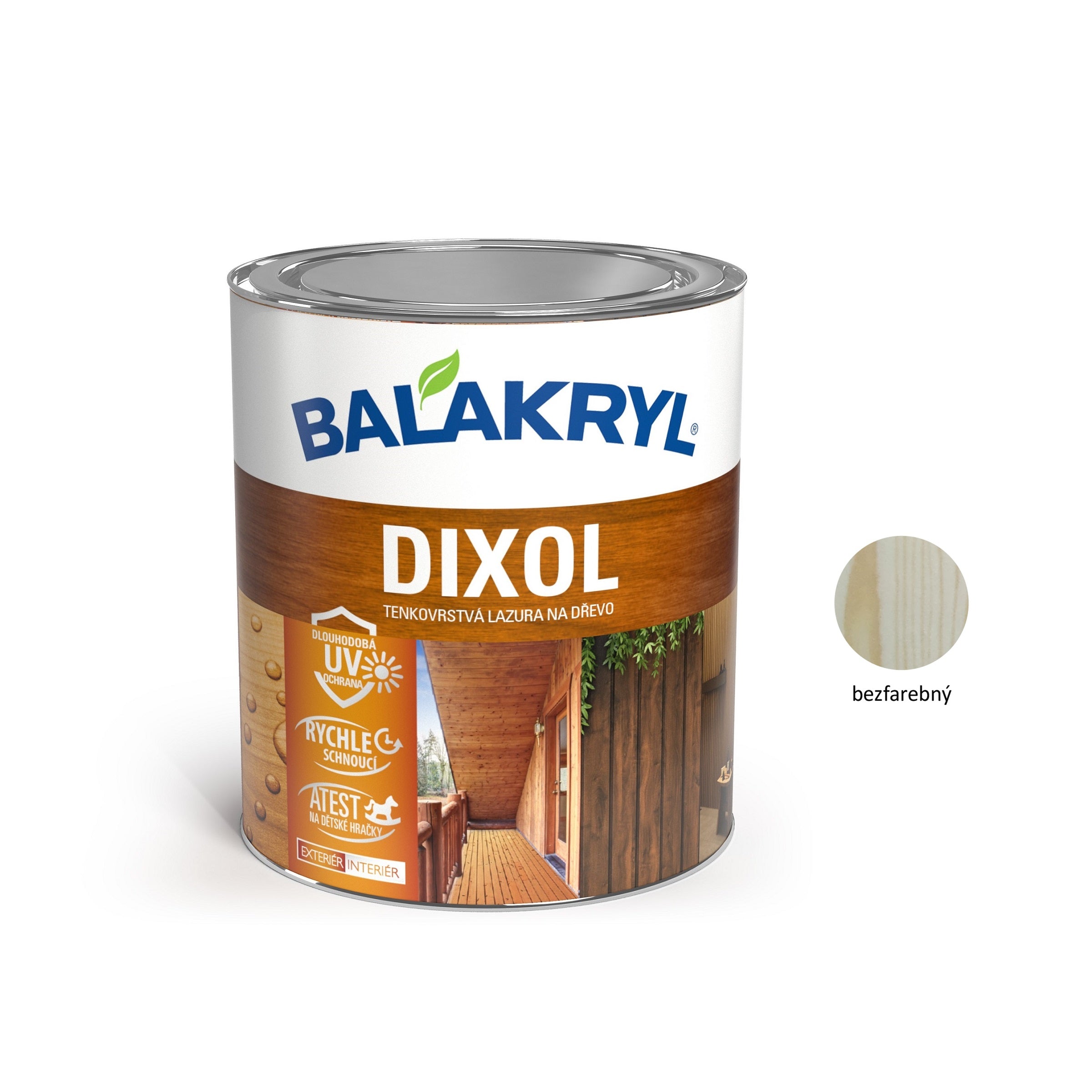 BALAKRYL DIXOL tenkovrstvá lazúra na drevo bezfarebný 0,7 kg