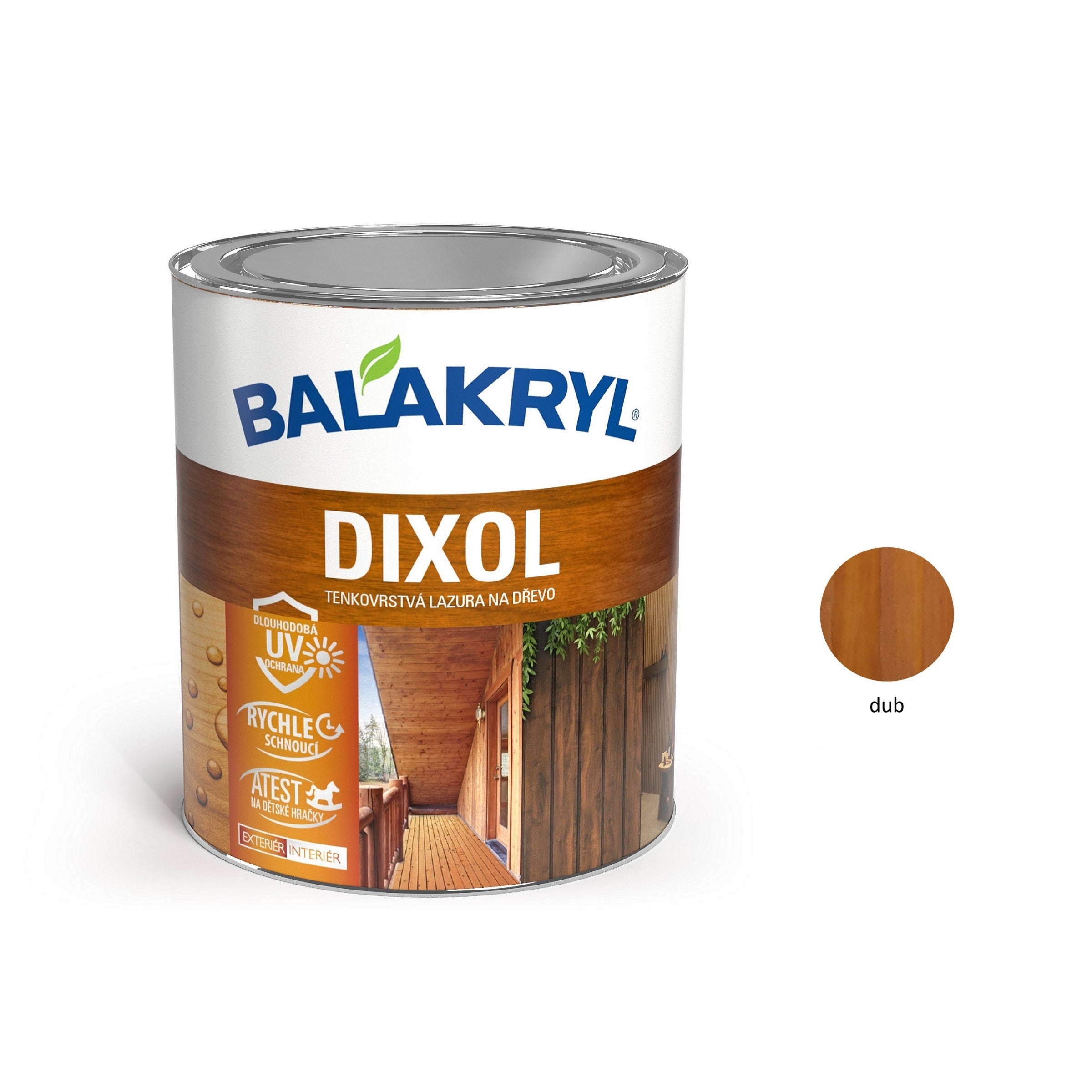 BALAKRYL DIXOL tenkovrstvá lazúra na drevo dub 0,7 kg