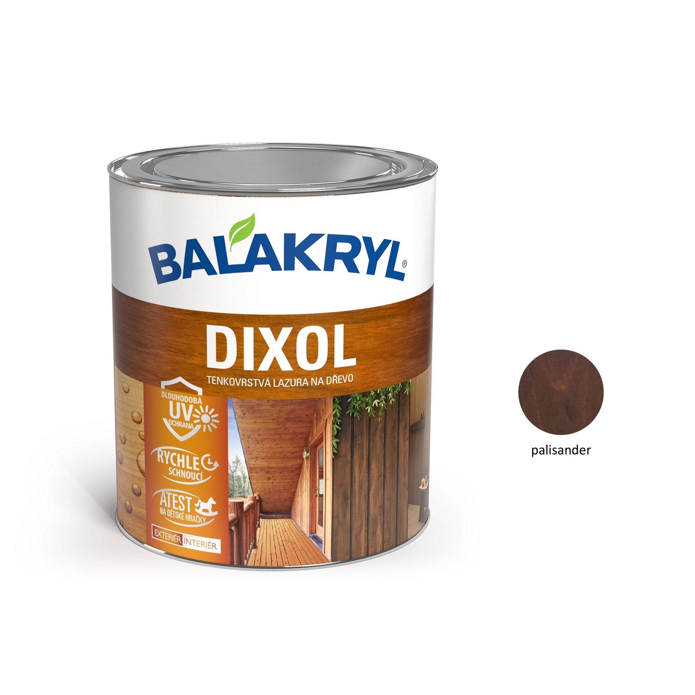 BALAKRYL DIXOL tenkovrstvá lazúra na drevo palisander 0,7 kg