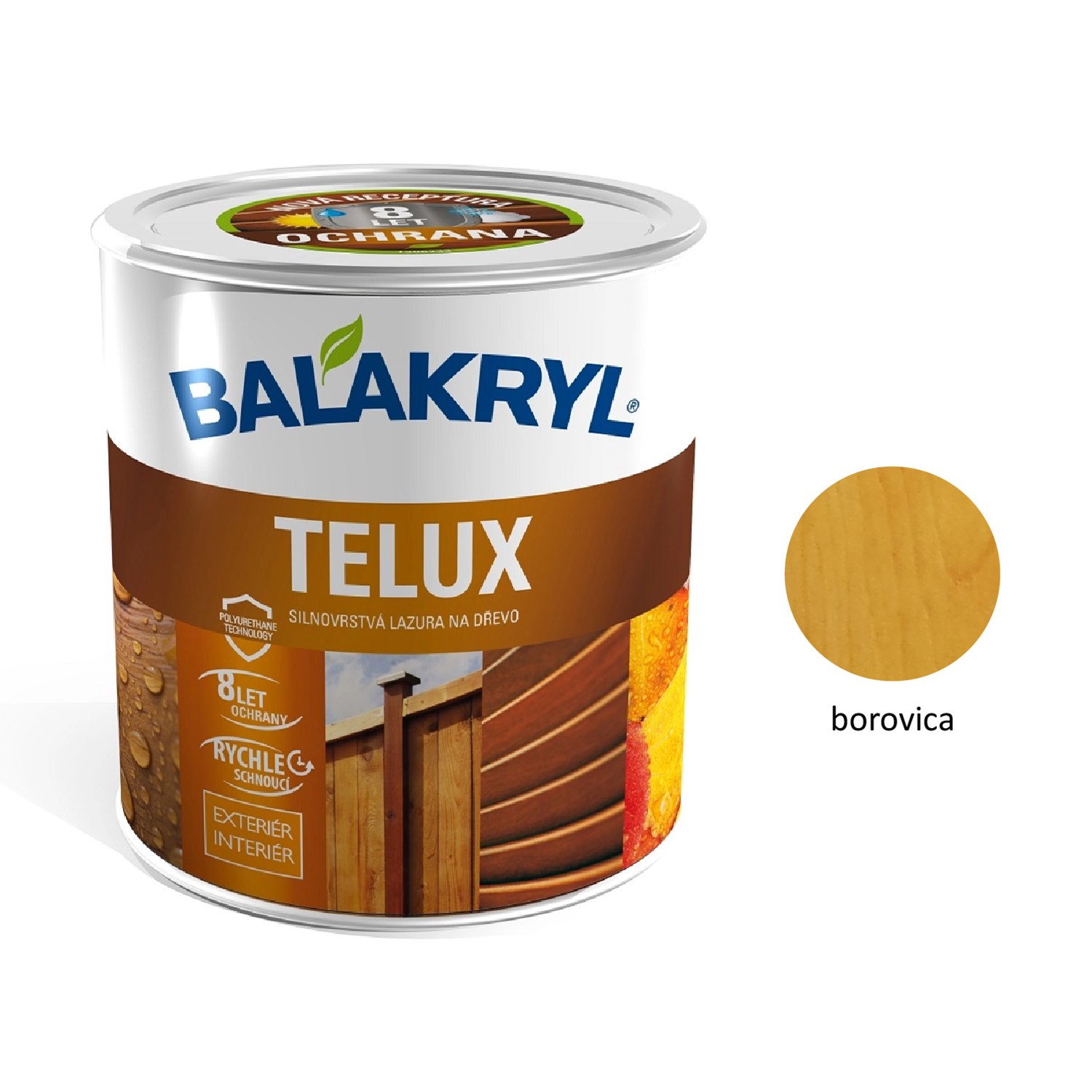 BALAKRYL TELUX hrubovrstvá lazúra na drevo - borovica