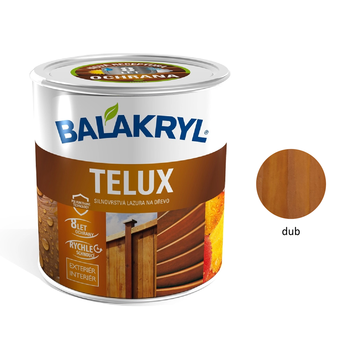 BALAKRYL TELUX hrubovrstvá lazúra na drevo - dub