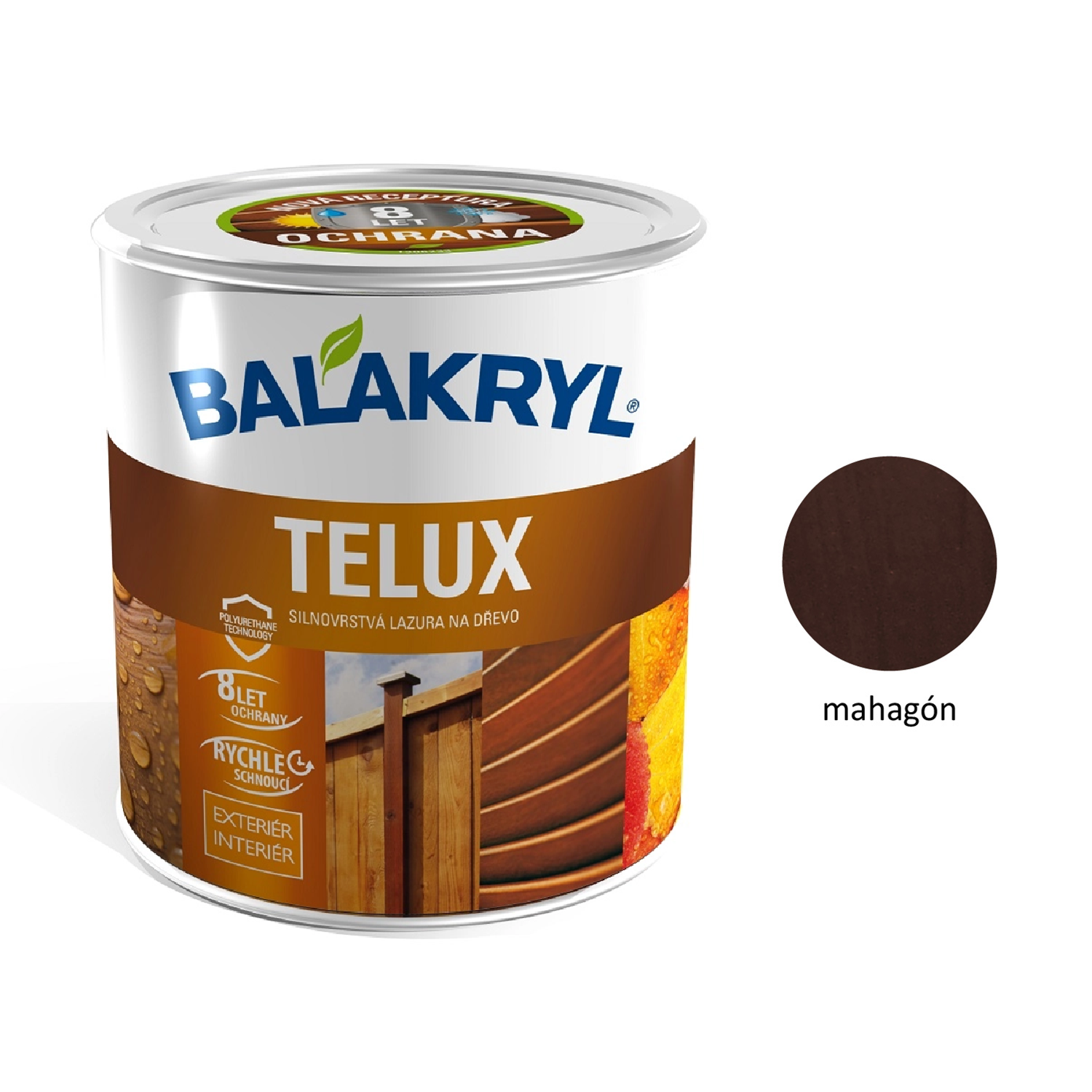 BALAKRYL TELUX hrubovrstvá lazúra na drevo - mahagón