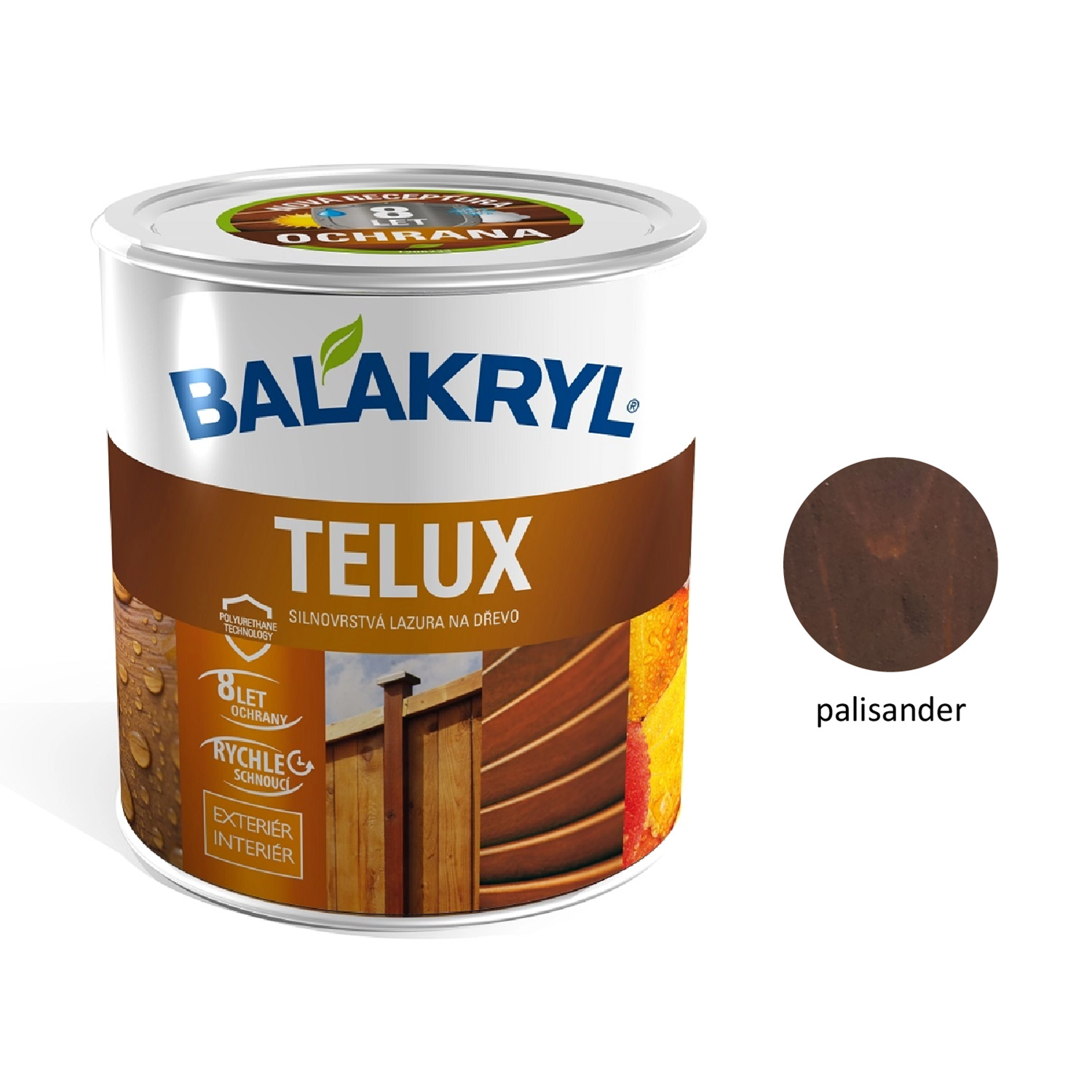 BALAKRYL TELUX hrubovrstvá lazúra na drevo - palisander