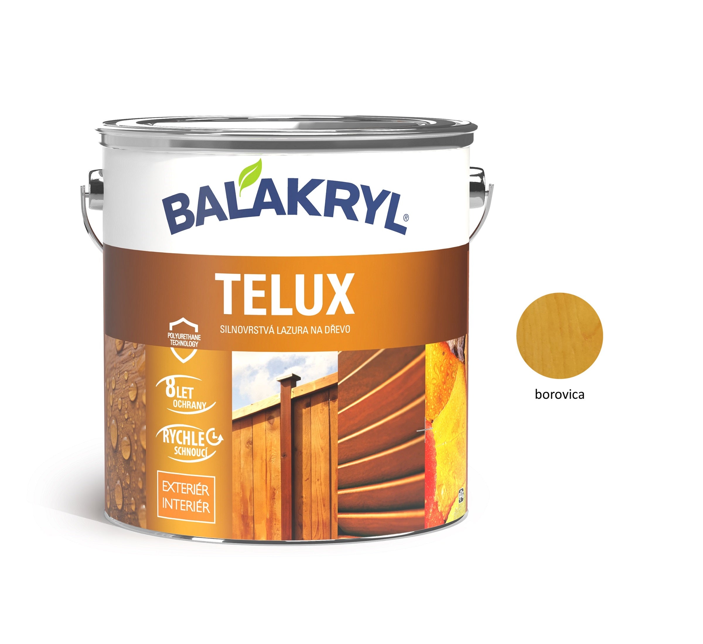 BALAKRYL TELUX hrubovrstvá lazúra na drevo bezfarebný 2,5 kg
