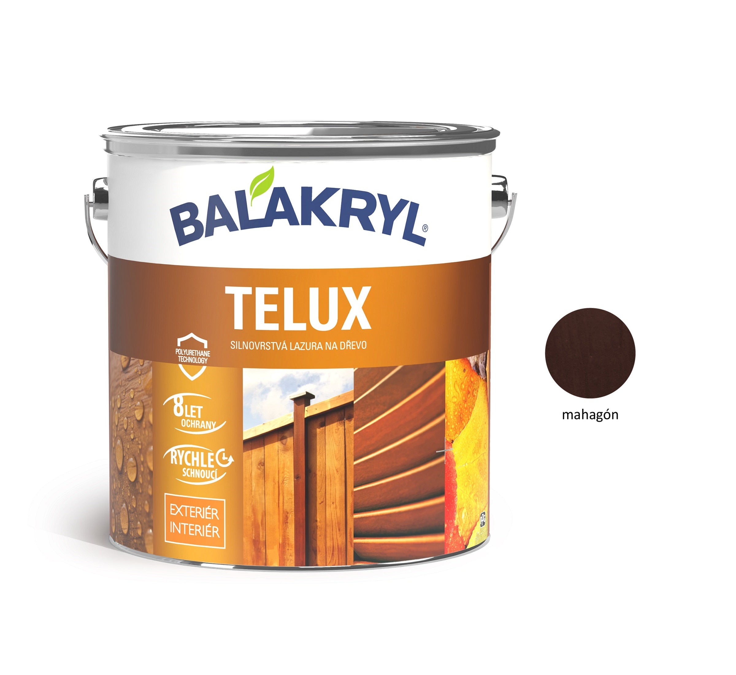 BALAKRYL TELUX hrubovrstvá lazúra na drevo mahagón 2,5 kg