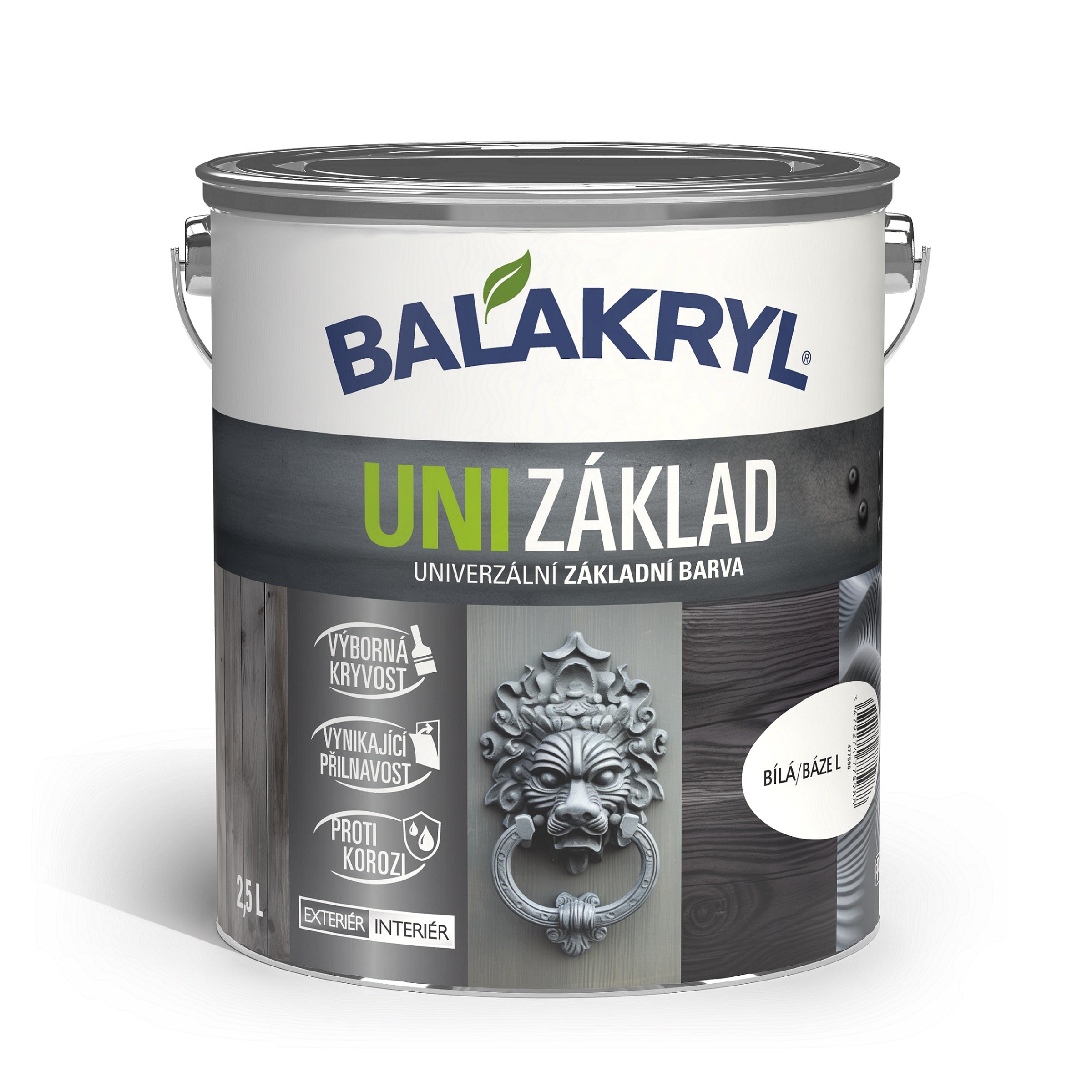 BALAKRYL UNI ZÁKLAD antikorózna vodeodolná základná farba biela 2,5 l