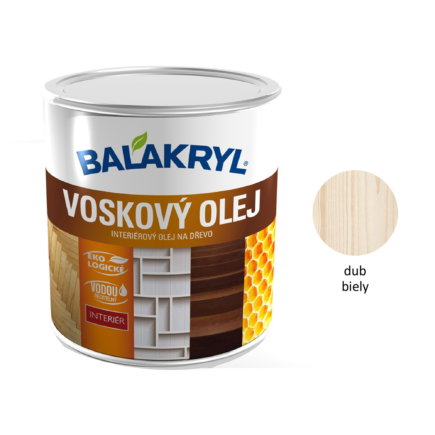 BALAKRYL VOSKOVÝ OLEJ na drevo interiér - dub biely