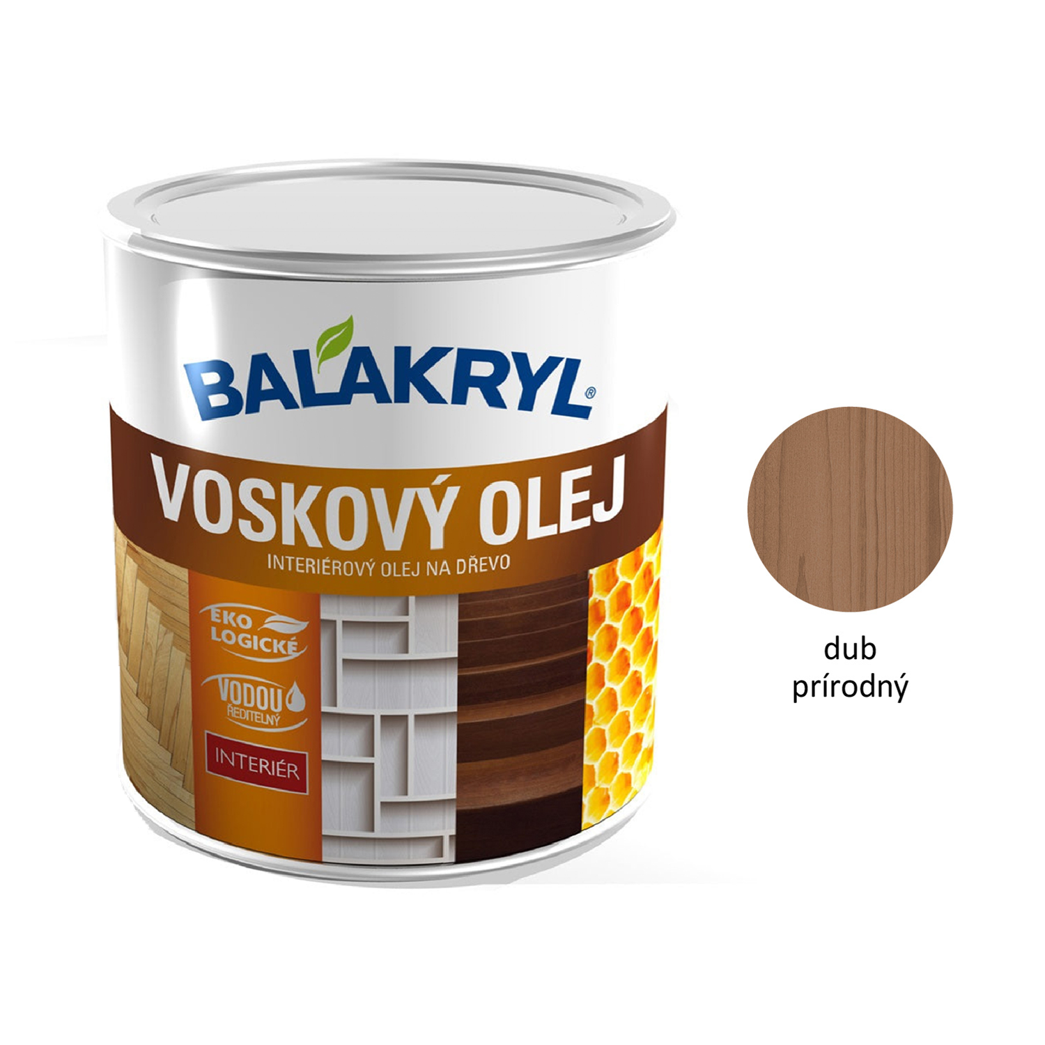 BALAKRYL VOSKOVÝ OLEJ na drevo interiér - dub prírodný