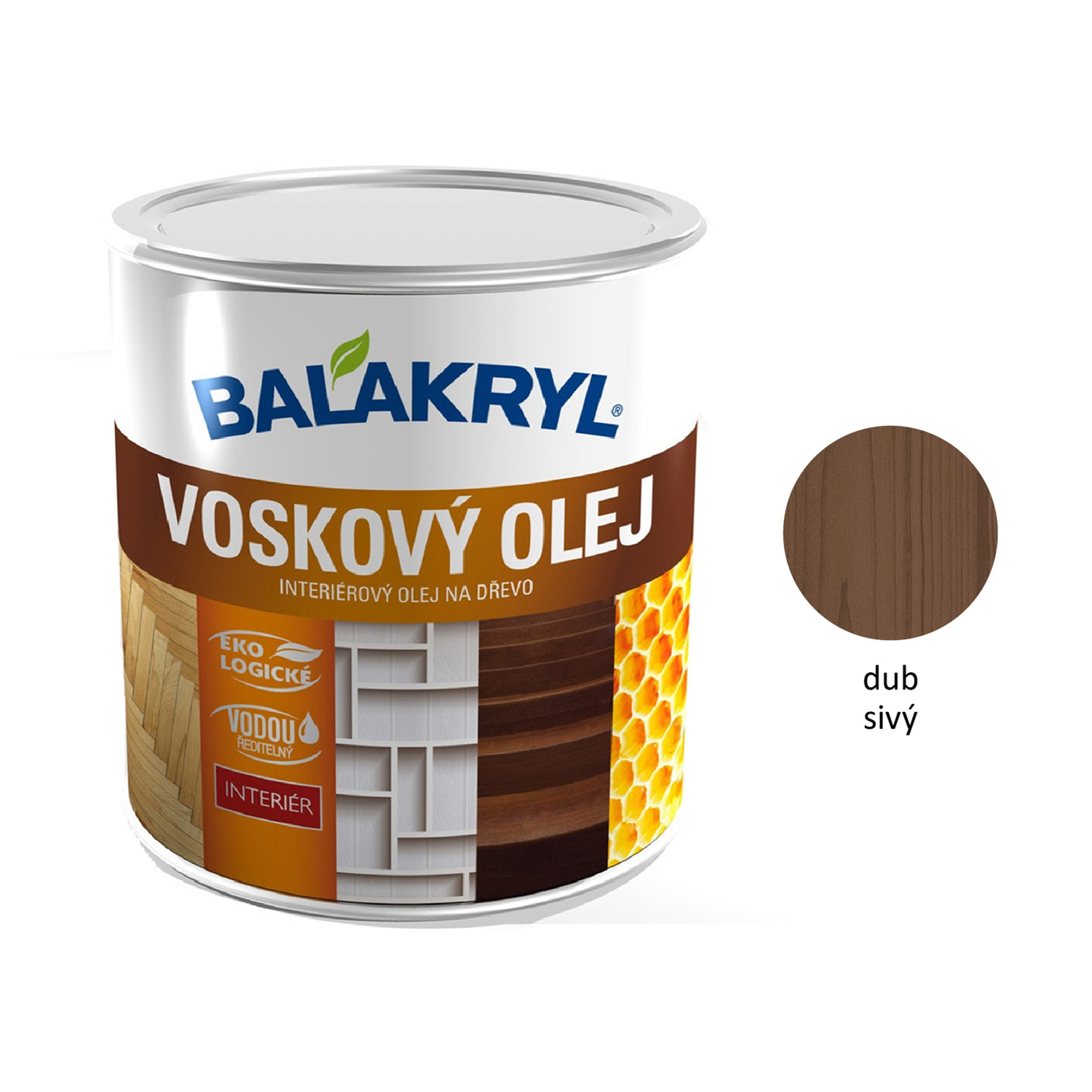 BALAKRYL VOSKOVÝ OLEJ na drevo interiér - dub sivý