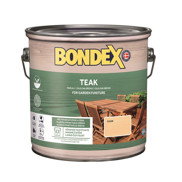 BONDEX TEAK OIL syntetický teakový olej na drevo 2,5 l
