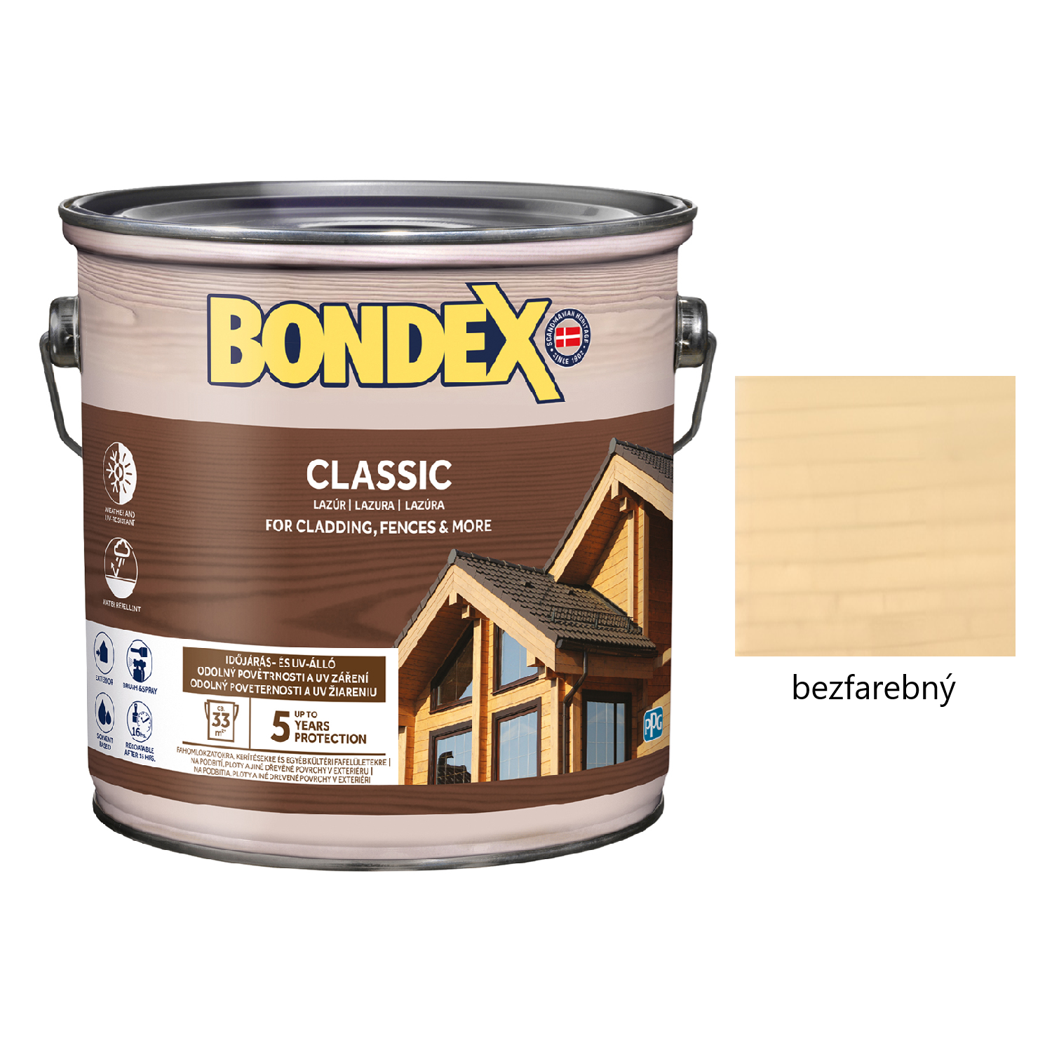 BONDEX CLASSIC tenkovrstvá syntetická lazúra na drevo - antická borovica