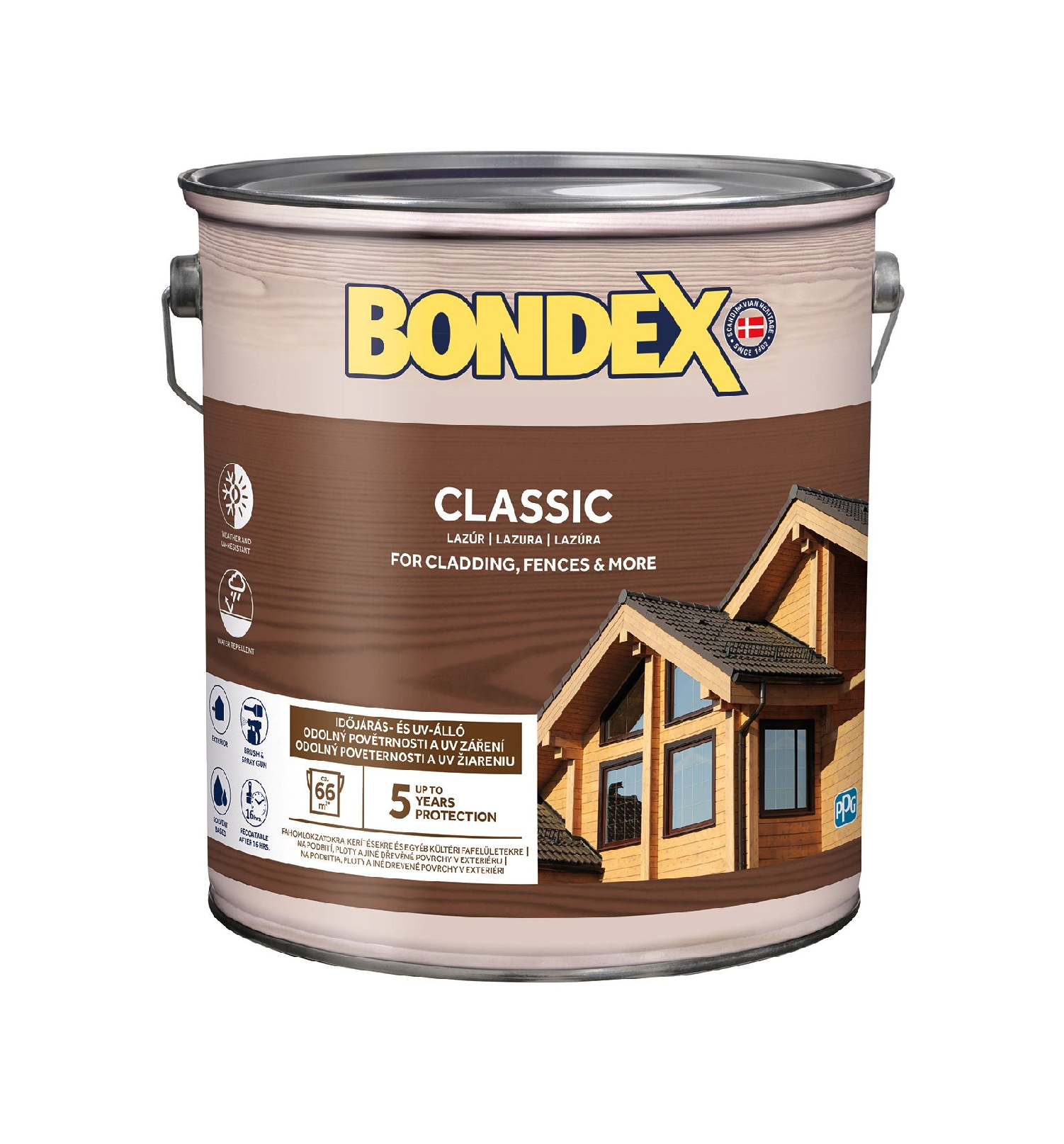 BONDEX CLASSIC tenkovrstvá syntetická lazúra na drevo 5 l