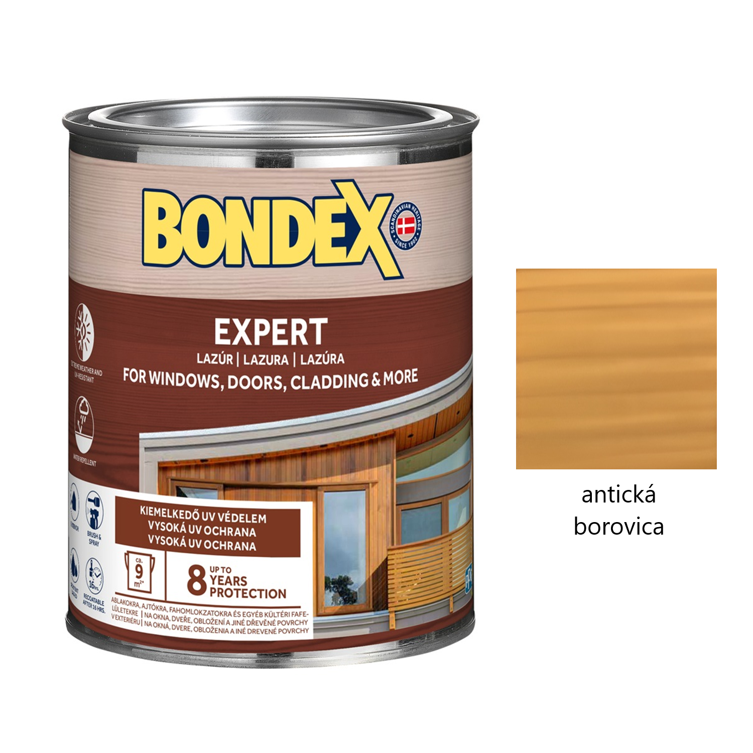 BONDEX EXPERT hrubovrstvá syntetická lazúra na drevo - antická borovica