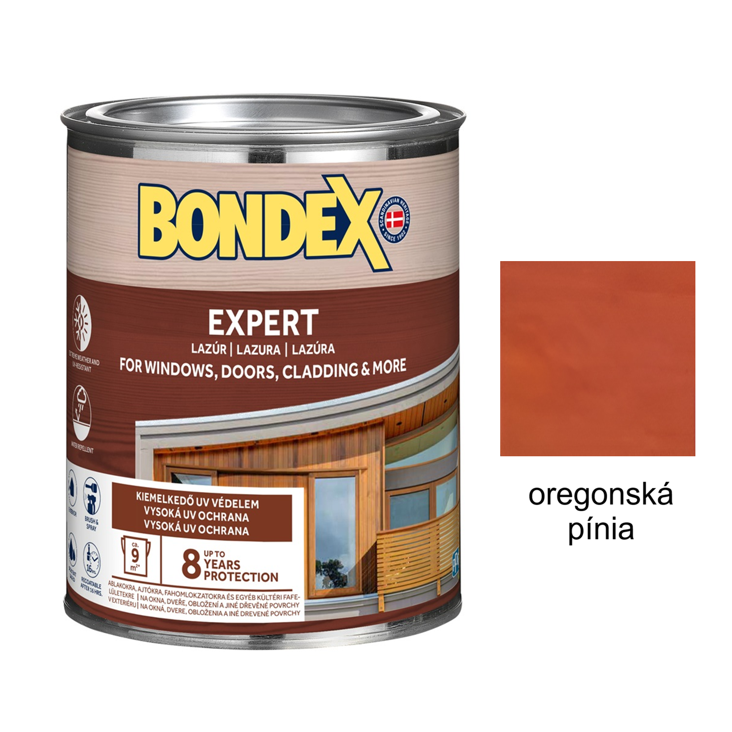 BONDEX EXPERT hrubovrstvá syntetická lazúra na drevo_oregonská pínia