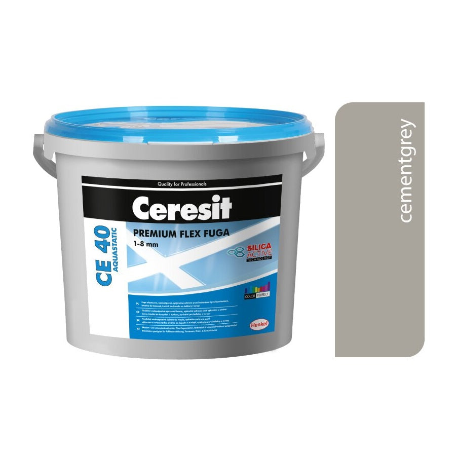 CERESIT CE 40 AQUASTATIC Flexibilná škárovacia hmota 12 - Cementgrey