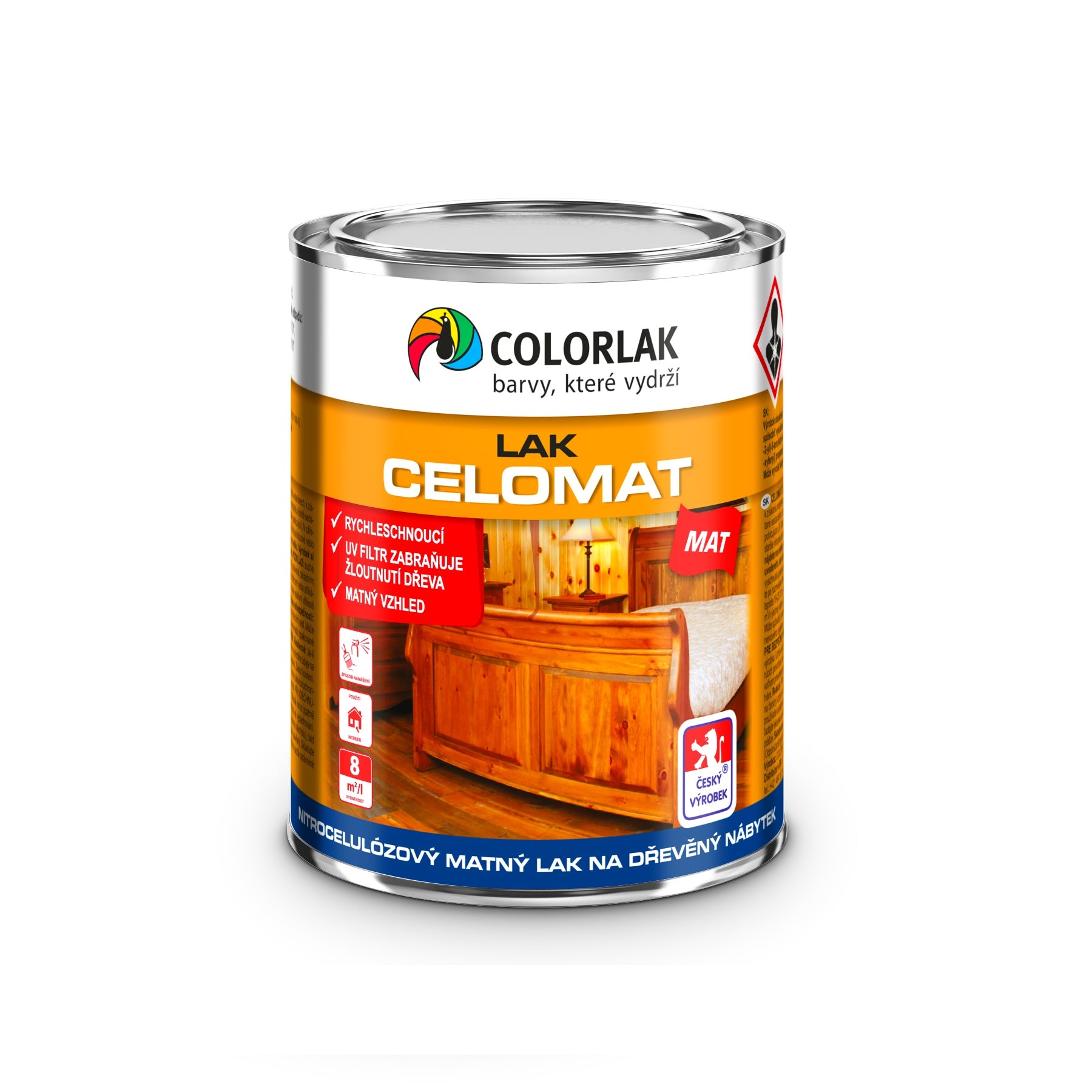 COLORLAK CELOMAT C 1038 matný interiérový nitrocelulózový lak na drevo