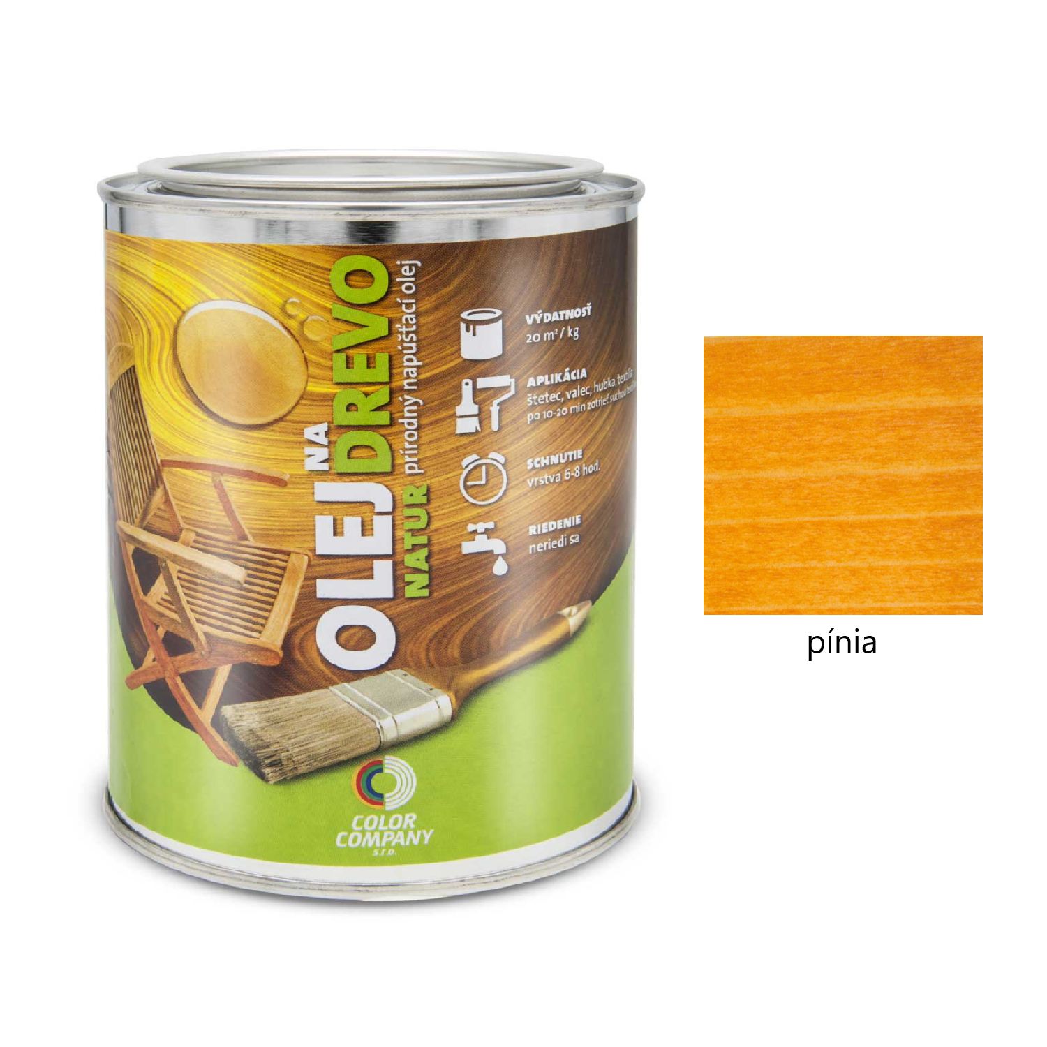 COLOR COMPANY NATUR Napúšťací prírodný olej na drevo - pínia