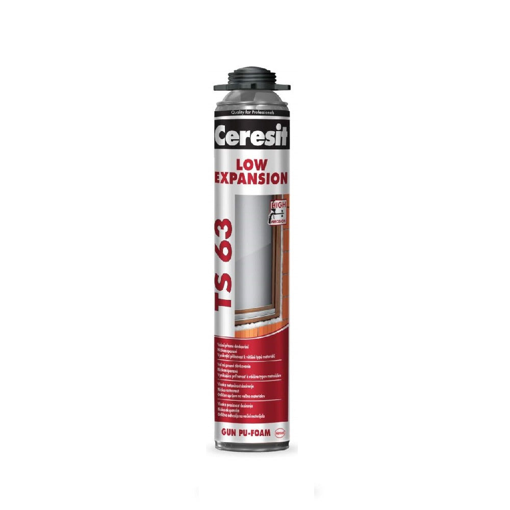 Ceresit TS 63 nízkoexpanzná PUR pena pištoľová 750 ml