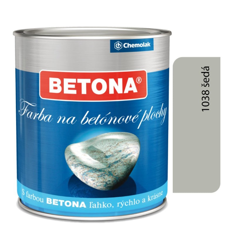 Chemolak BETONA Umývateľná farba na betón - 1038 - Šedá