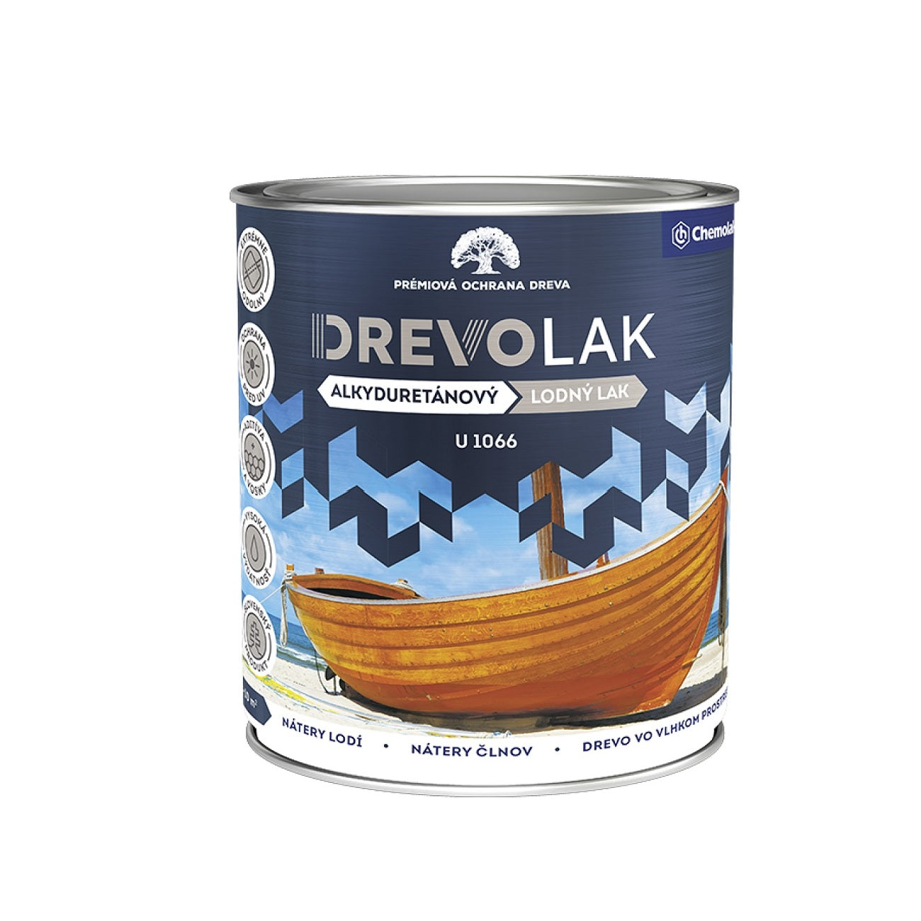 Chemolak DREVOLAK U 1066 Bezfarebný lodný lak na nátery lodí a člnov