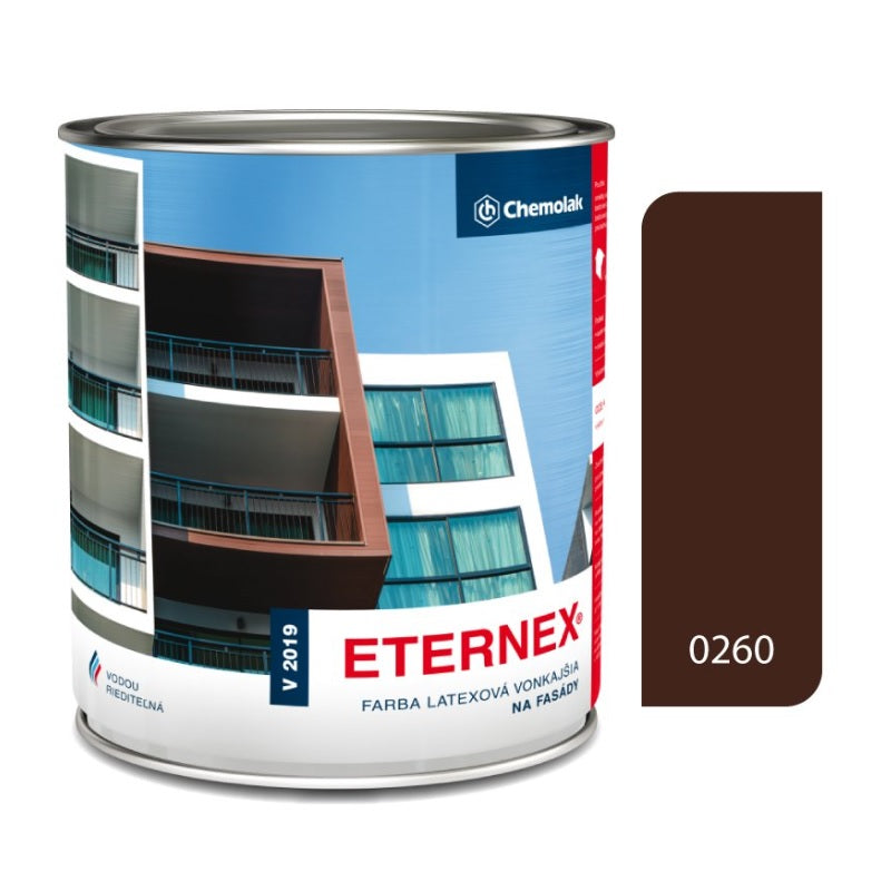 Chemolak ETERNEX V 2019 Latexová vonkajšia fasádna farba - 0260 - Hnedá