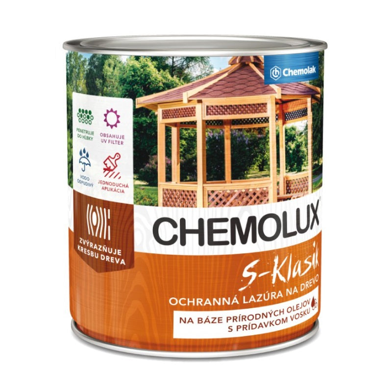 Chemolak CHEMOLUX S-KLASIK S 1040 Ochranná tenkovrstvá lazúra na drevo