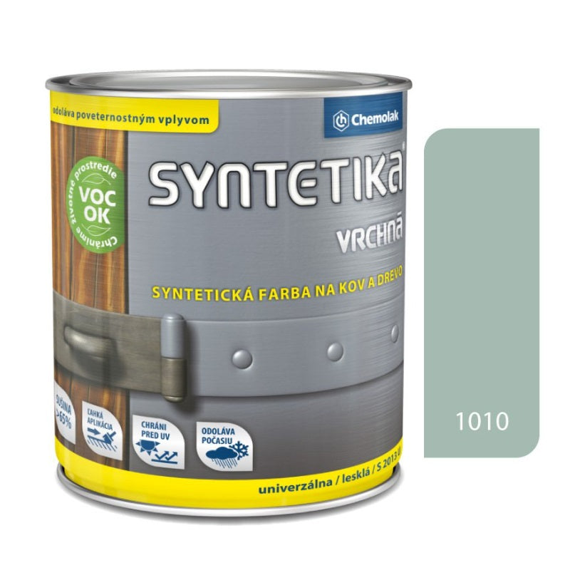 Chemolak SYNTETIKA S 2013 U Vrchná syntetická lesklá farba na kov a drevo - 1010 - Holubia šeď