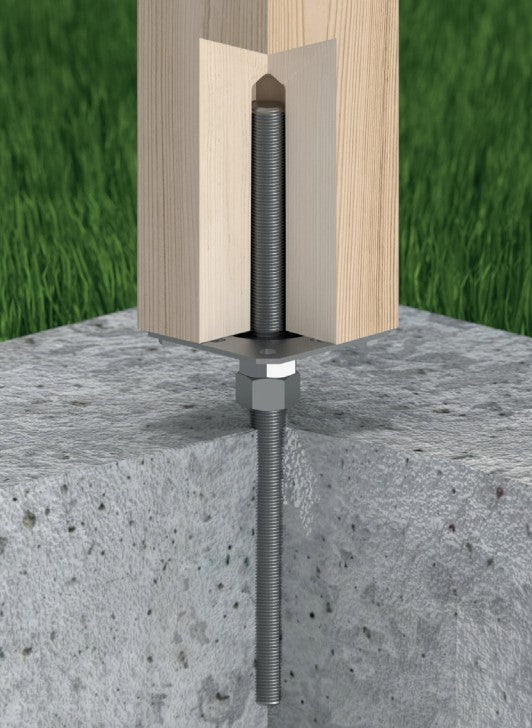 DOMAX PPSR zapustená závitová pätka stĺpika nastaviteľná ukážka