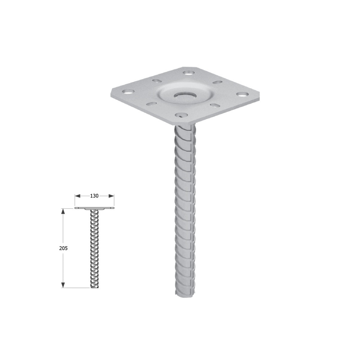 DOMAX PPS zapustená pätka stĺpika 130