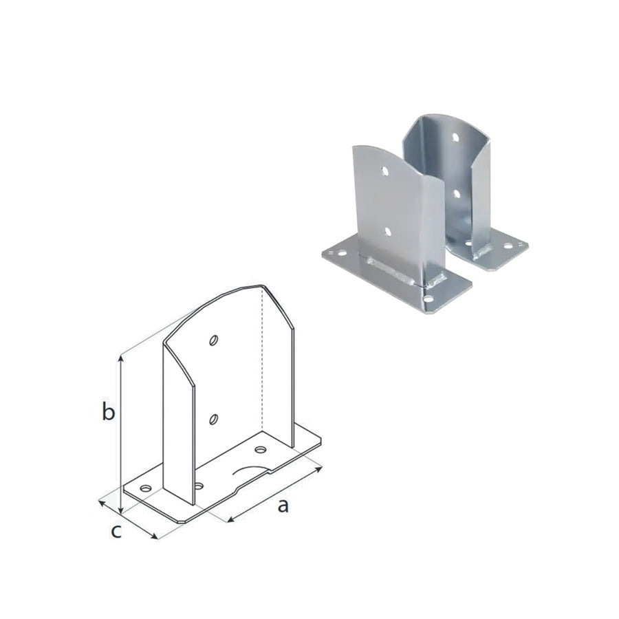DOMAX PSD zaskrutkovacia pätka stĺpika 100