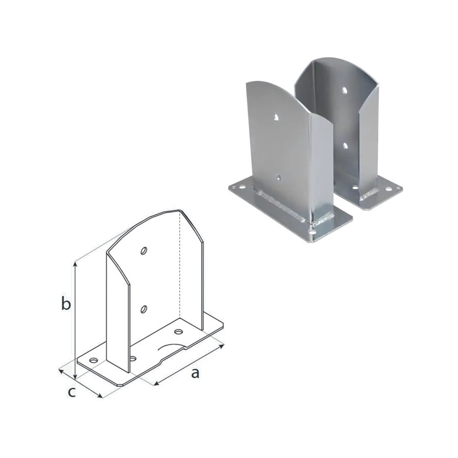 DOMAX PSD zaskrutkovacia pätka stĺpika 140