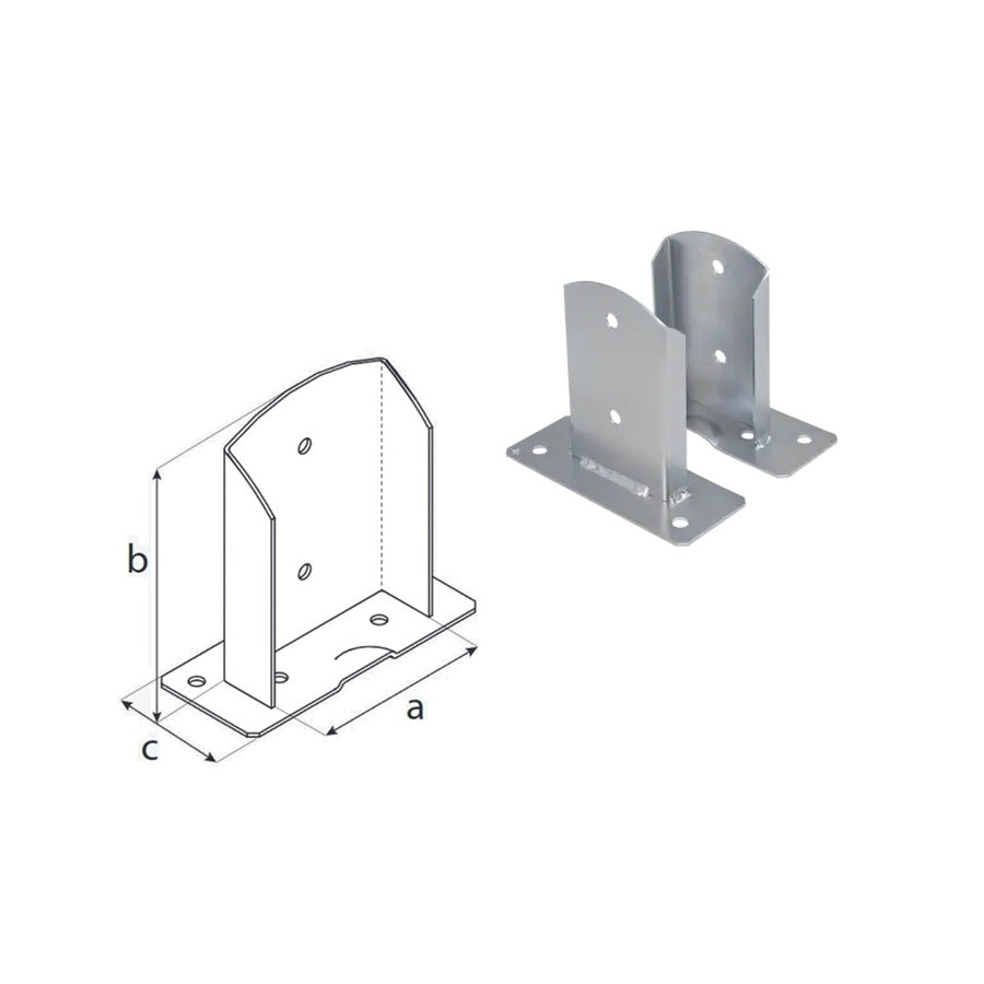 DOMAX PSD zaskrutkovacia pätka stĺpika 90