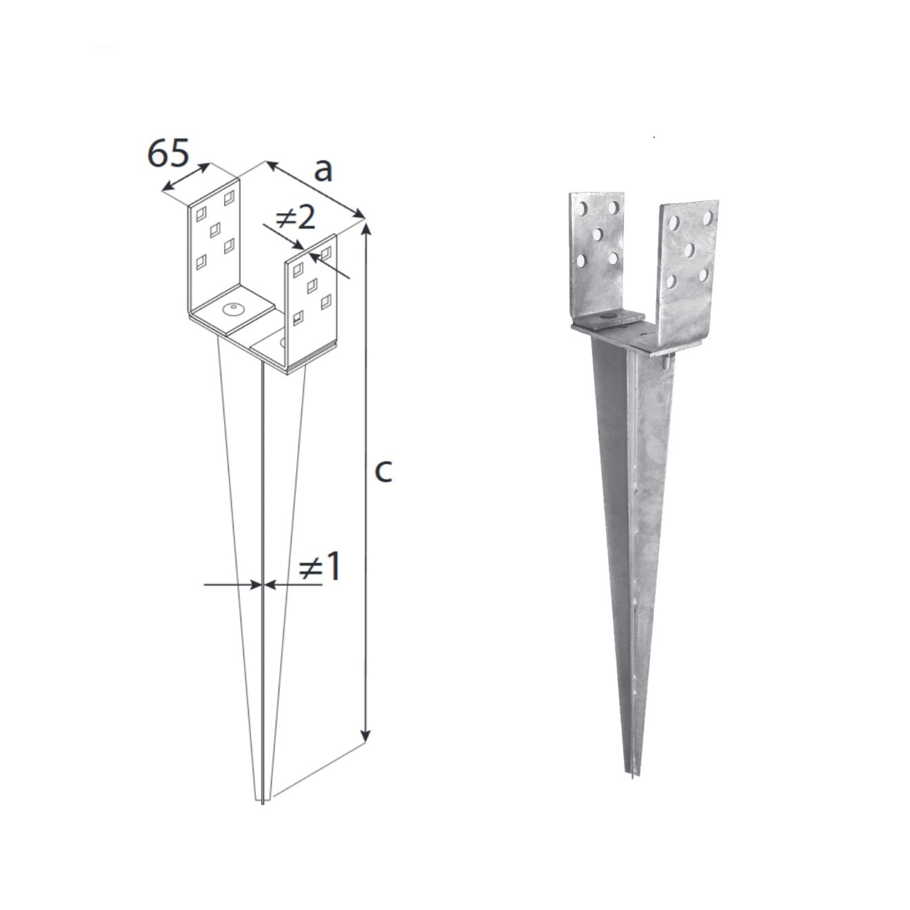 DOMAX PSGR nabíjacia pätka stĺpika nastaviteľná 0-120