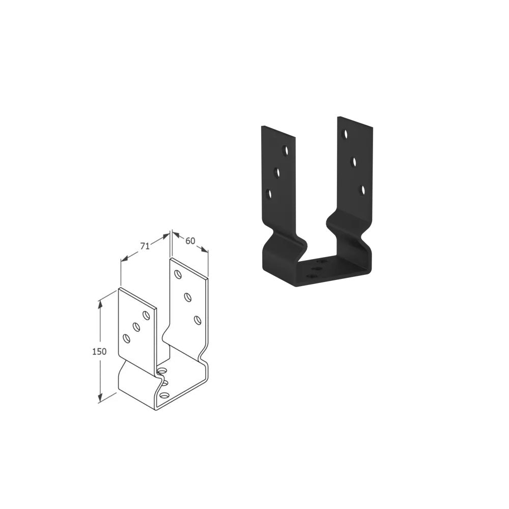 DOMAX PSOZ zaskrutkovacia pätka stĺpika typu U C 70