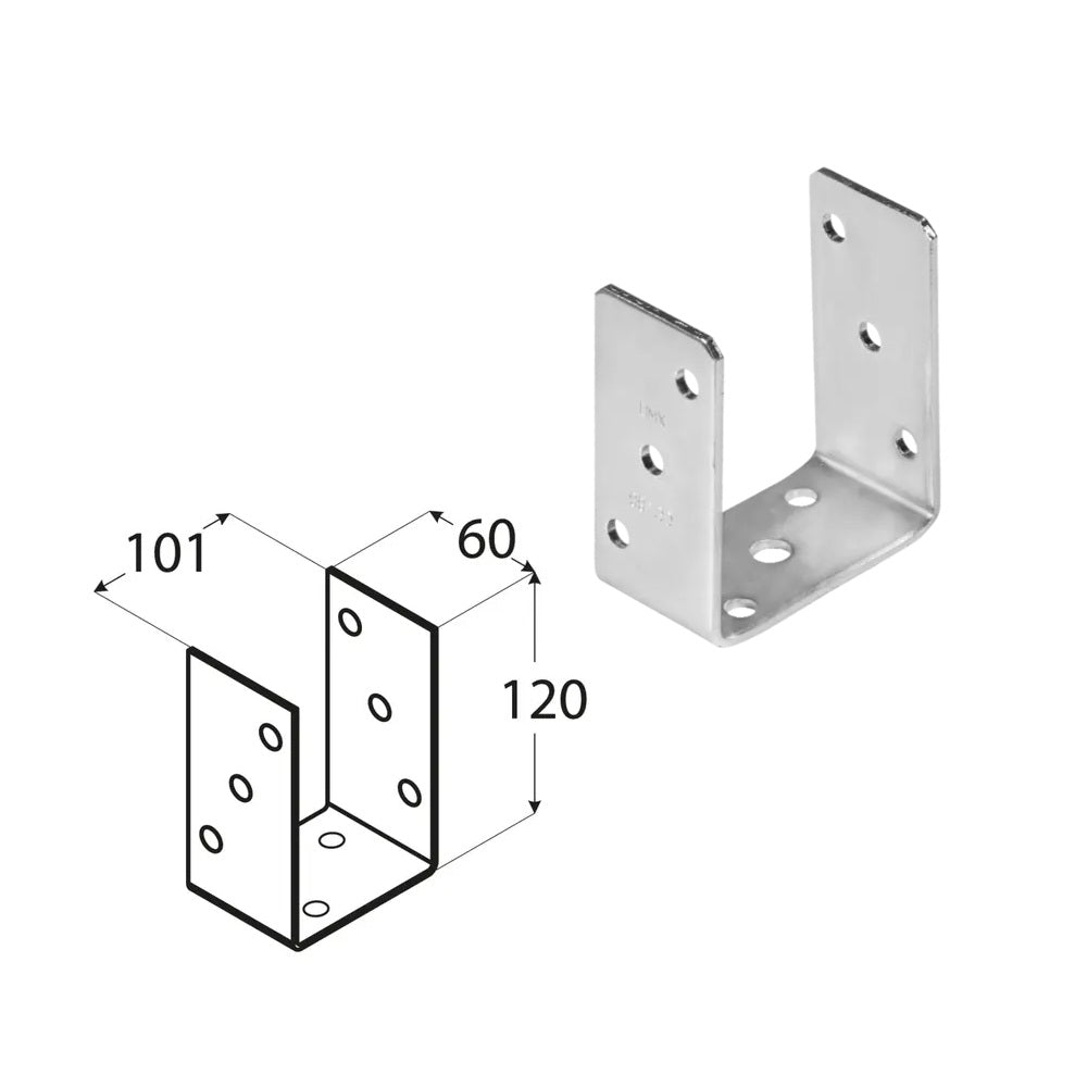 DOMAX PSO zaskrutkovacia pätka stĺpika typu U HDG 100