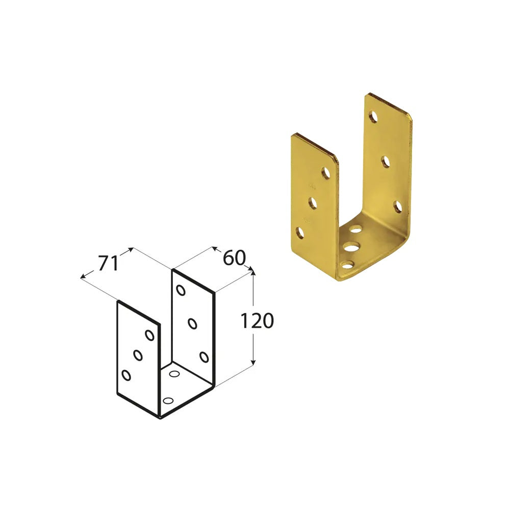DOMAX PSO zaskrutkovacia pätka stĺpika typu U ZNZ 70
