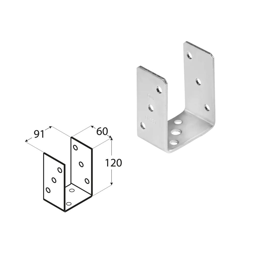 DOMAX PSO zaskrutkovacia pätka stĺpika typu U HDG 90