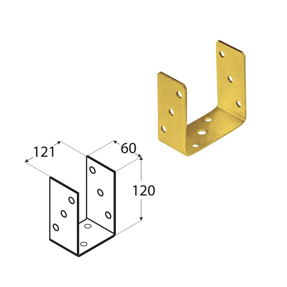 DOMAX PSO zaskrutkovacia pätka stĺpika typu U ZNZ 120