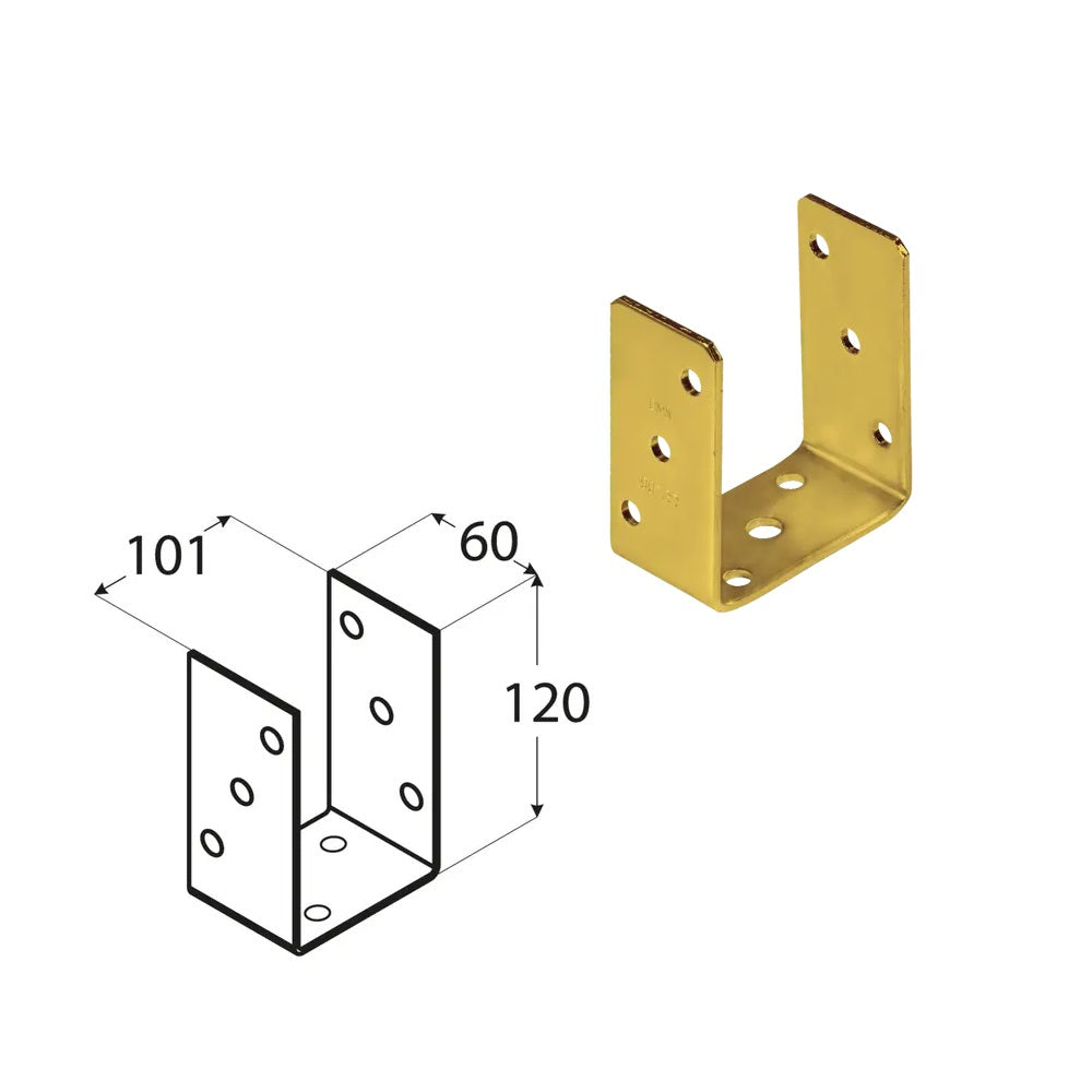 DOMAX PSO zaskrutkovacia pätka stĺpika typu U ZNZ 100
