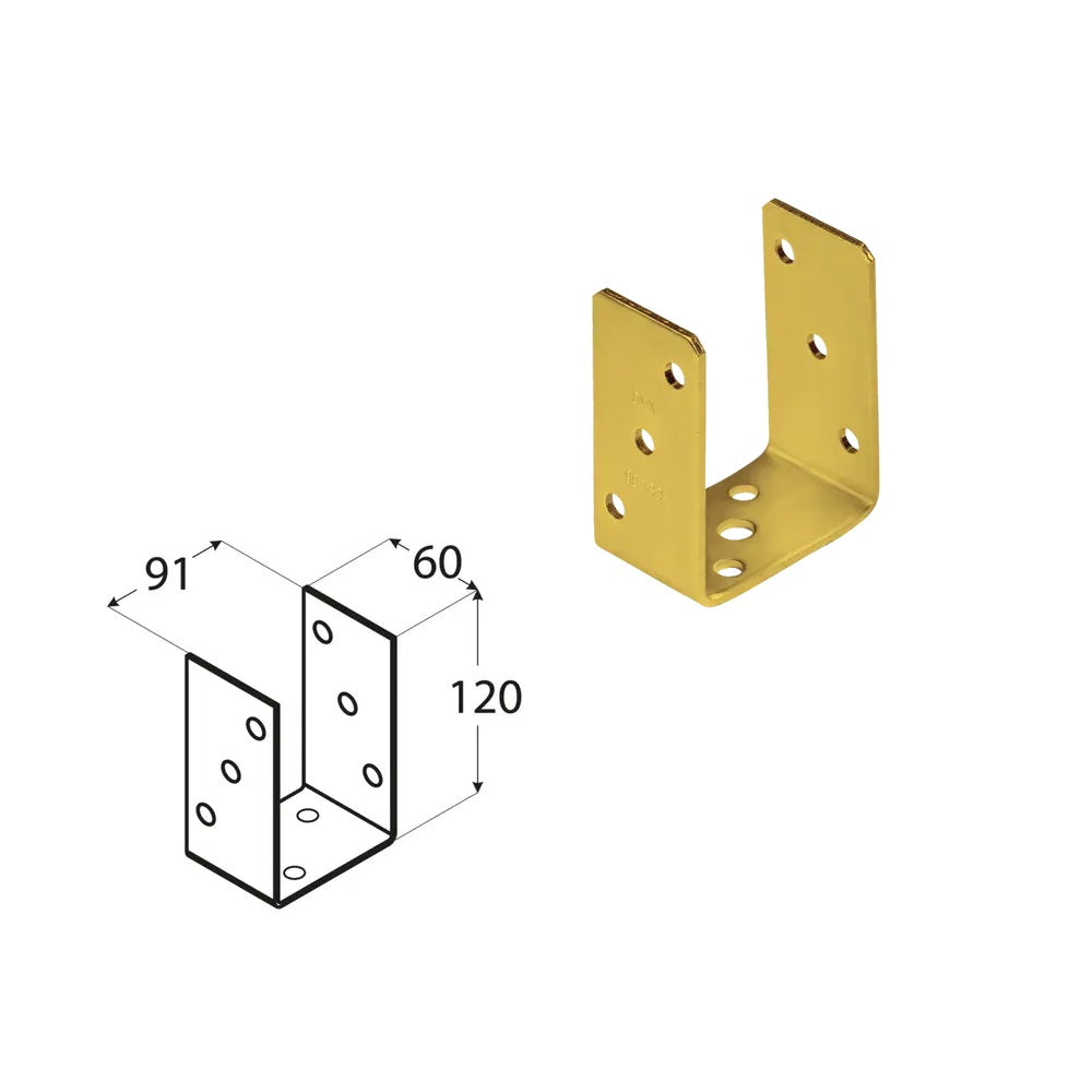 DOMAX PSO zaskrutkovacia pätka stĺpika typu U ZNZ 90