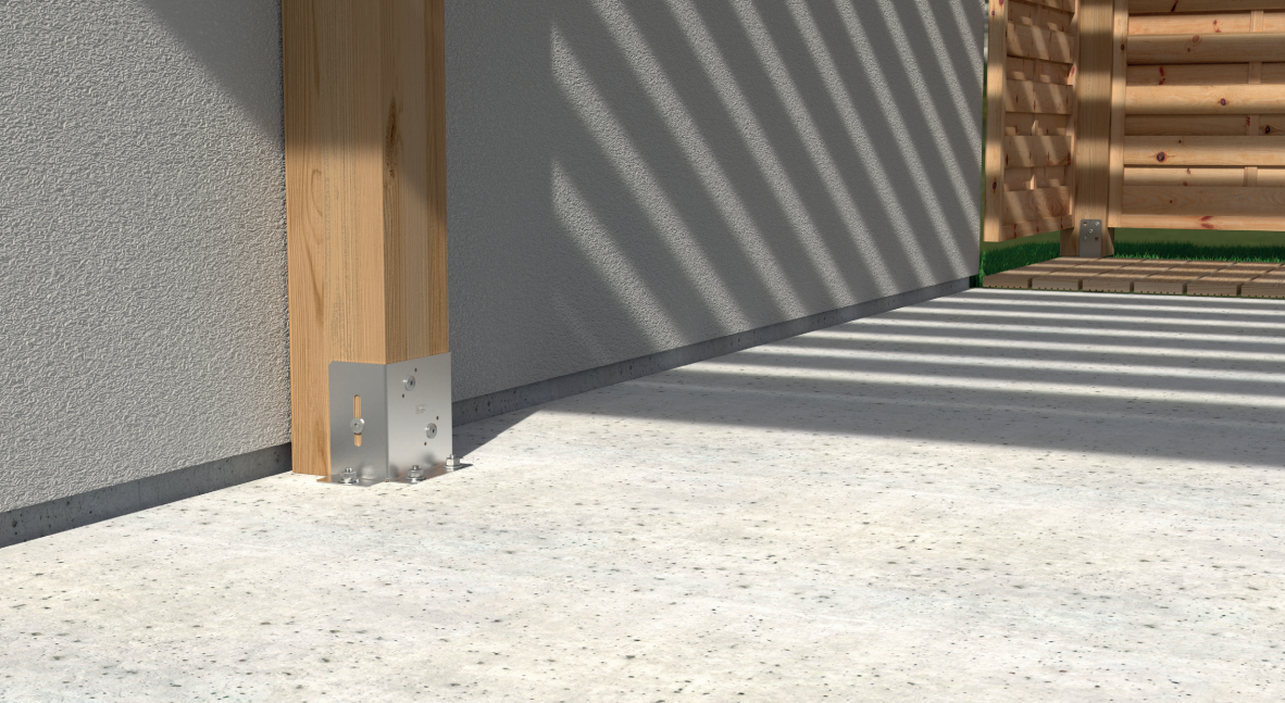 DOMAX PSP DX zaskrutkovacia pätka stĺpika so štvorcovou základňou otvorená ukážka2