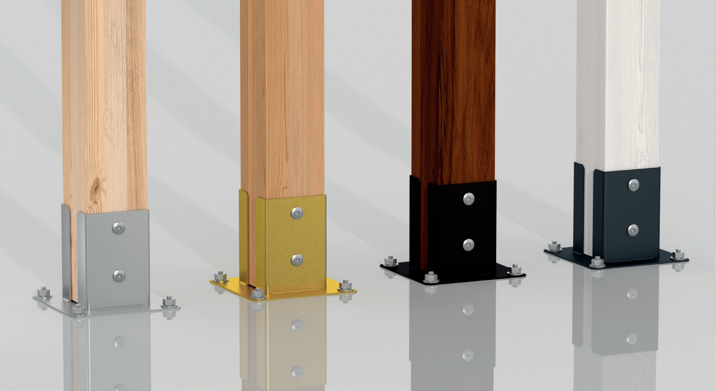 DOMAX PSPD zaskrutkovacia pätka stĺpika so štvorcovou základňou AN ukážka