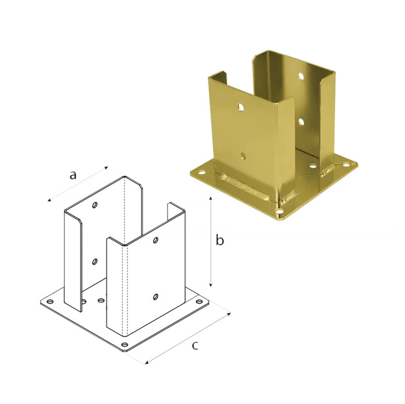 DOMAX PSPD zaskrutkovacia pätka stĺpika so štvorcovou základňou ZNZ120
