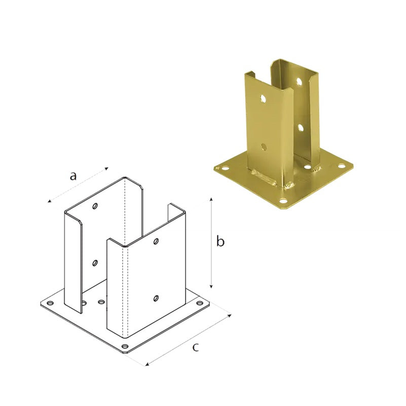 DOMAX PSPD zaskrutkovacia pätka stĺpika so štvorcovou základňou ZNZ 70