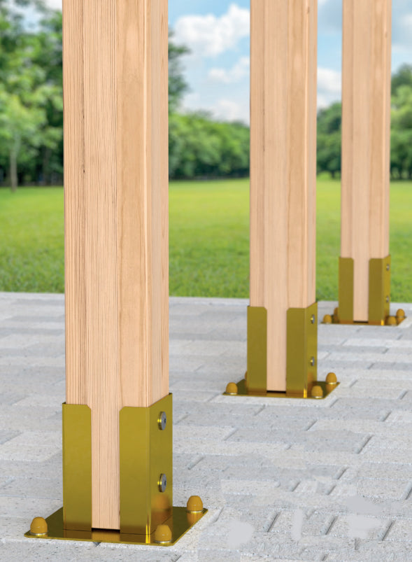 DOMAX PSPD zaskrutkovacia pätka stĺpika so štvorcovou základňou ZNZ ukážka